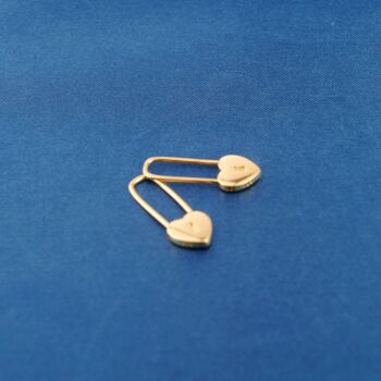 Gold Padlock Hoop Earrings, 3 of 7