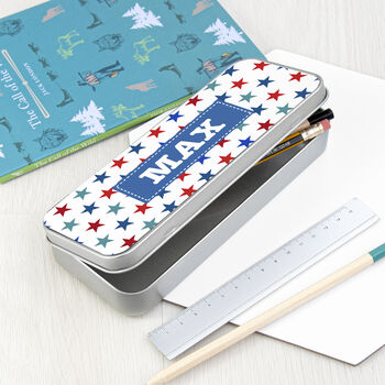 Personalised Boy's Metal Pencil Case Tin, 2 of 9