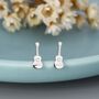 Sterling Silver Tiny Acoustic Guitar Stud Earrings, thumbnail 7 of 11