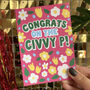 Congratulations Civvy P Civil Partnership Card, thumbnail 2 of 5