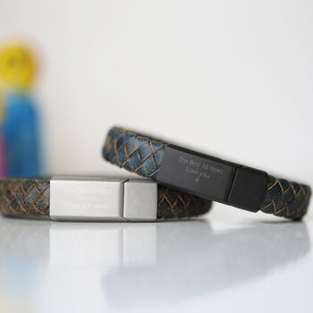 Gifts For Men Personalised Leather Bracelet, 4 of 11