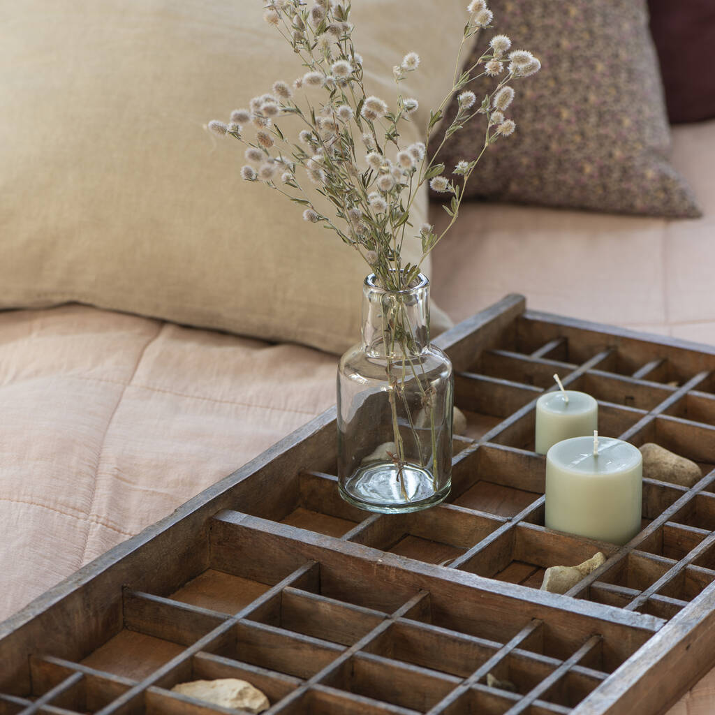 Original Vintage Wooden Printing Block Tray By The Little House Shop