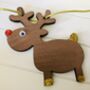 Personalised Reindeer Bunting Wooden Paint Craft Kit, thumbnail 5 of 8