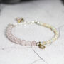 Opal And Rose Quartz Charm Bracelet, thumbnail 4 of 8