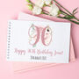 Personalised Watercolour Flower Birthday Guest Book, thumbnail 1 of 3