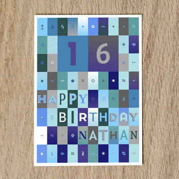 Personalised 16th Birthday Card Age And Name 2009, 10 of 10