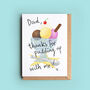 Pudding Pun Card For Dad, Daddy Or Grandad, thumbnail 2 of 4