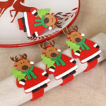 Set Of Four Christmas Napkin Rings, 3 of 4