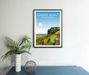 Kinder Scout Peak District Landscape Art Print, 4 of 4