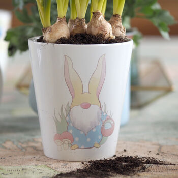 Personalised Easter Gonk Plant Pot With Seeds, 2 of 5