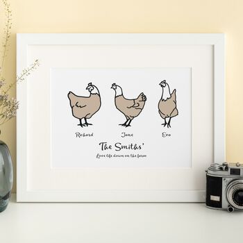 Personalised Chicken Family Print, 5 of 8