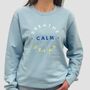 Embroidered Breathe Calm Relax Sweatshirt, thumbnail 2 of 3