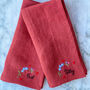 Personalised Forget Me Not Embroidered Linen Napkins, thumbnail 1 of 4