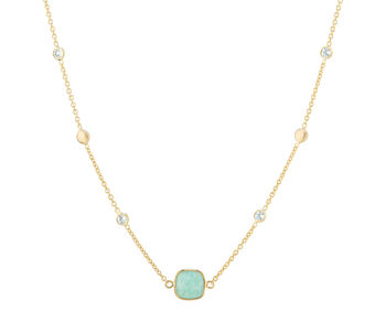 Iseo Amazonite And Gold Plated Necklace, 3 of 4