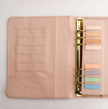 Neutral Saffiano Planner And Diary Cover With Zip Pouch, 6 of 12
