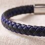 Men's Personalised Black And Blue Woven Bracelet, thumbnail 6 of 7
