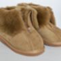 Genuine Sheepskin Slippers With Zipper Camel, thumbnail 4 of 9