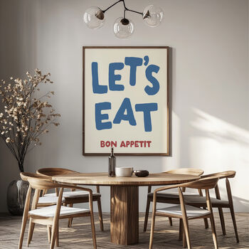 Let's Eat Print Bon Appétit | Kitchen Poster, 2 of 2