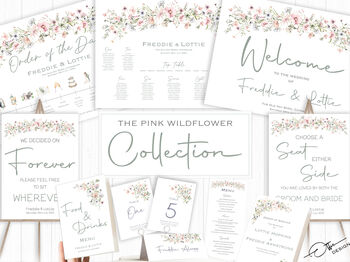 Save The Date Cards Pink Wildflower, 5 of 5