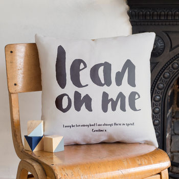 'Lean On Me' Personalised Cushion, 4 of 8