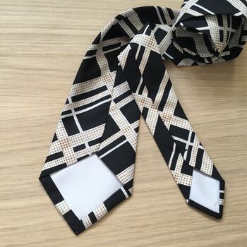 Liberty Tie/Pocket Square/Cuff Link In Black, 4 of 6