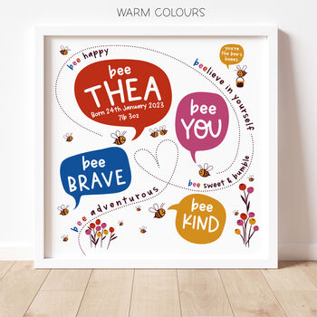 Personalised 'Bee You' Children's Affirmation Print, 3 of 7