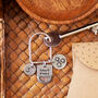 'Touch Wood' Good Luck Keyring Charm, thumbnail 2 of 3