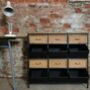 Black Steel And Wood Top Storage Unit, thumbnail 1 of 6