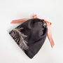 Handmade Dark Feather Reusable Wedding Gift Pouch, thumbnail 5 of 8