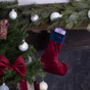 Luxury Mini Christmas Stocking Red Claret Velvet, thumbnail 5 of 5