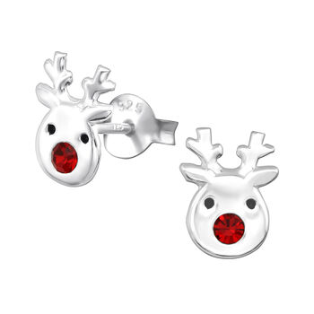Rudolph Reindeer Sterling Silver Earrings, 5 of 8