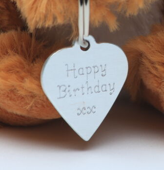 Scottish Red Squirrel Toy And Happy Birthday Keyring, 6 of 7