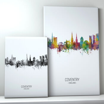 Coventry Skyline Portrait Print And Box Canvas, 2 of 5