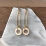Statement Circle Drop Earrings, thumbnail 3 of 5