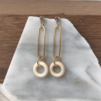 Statement Circle Drop Earrings, 3 of 5