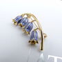 Bluebell Flower Brooch, Gold Tone, thumbnail 1 of 4