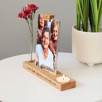 Personalised Memorial Candle Holder Vase Photo Frame, 7 of 11