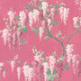 Wisteria Botanical Disco Pink Wallpaper, thumbnail 2 of 3