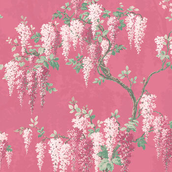 Wisteria Botanical Disco Pink Wallpaper, 2 of 3