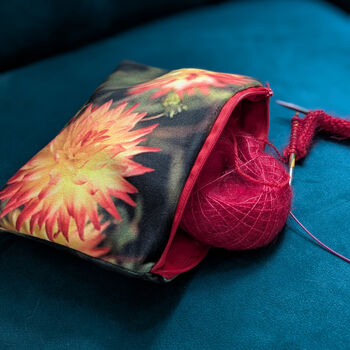 Dahlia Velvet Makeup And Travel Pouch | Great Gift For Mum, 7 of 11