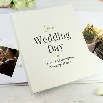 Personalised Traditional Wedding Photo Album For Couple, 3 of 5