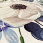 White Anemone Floral Cushion Cover With White And Blue, thumbnail 6 of 7