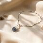Raw Blue Sapphire Sterling Silver Bracelet, thumbnail 1 of 3