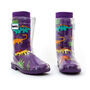 Squelch Transparent Wellies And Three Sock Set Space, thumbnail 7 of 7