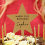 Personalised Happy Birthday Star Cake Topper, thumbnail 3 of 9
