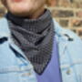 Mens Black Polkadot Cotton Neckerchief, thumbnail 7 of 10