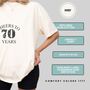 Personalised Cheers To 70 Years T Shirt, thumbnail 5 of 12