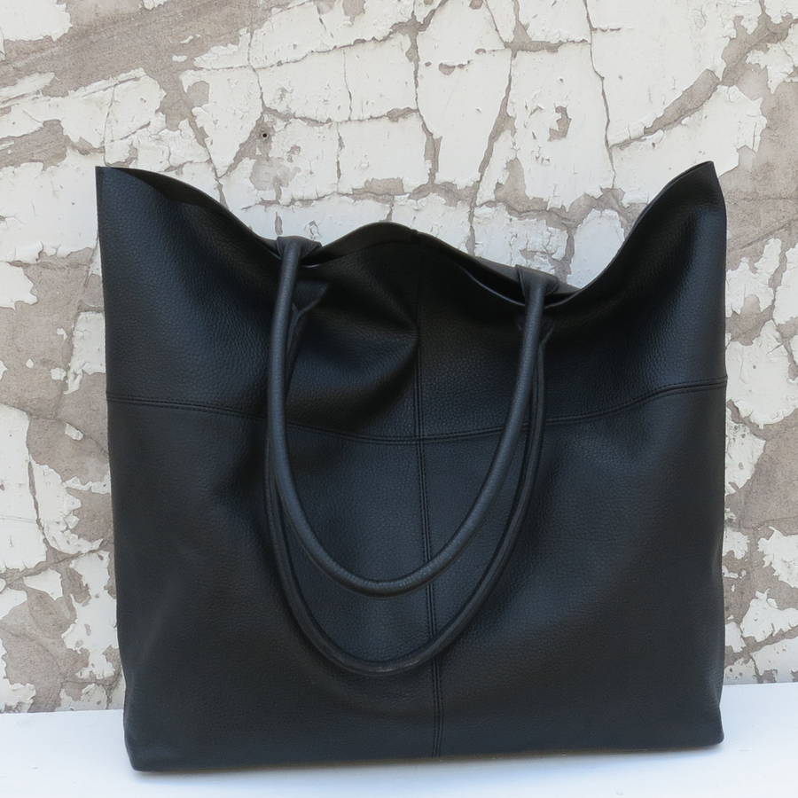 fairtrade large leather tote bag by aura que | notonthehighstreet.com