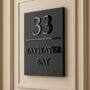 Large Portrait Matte Black House Sign With Raised Lettering, thumbnail 3 of 8