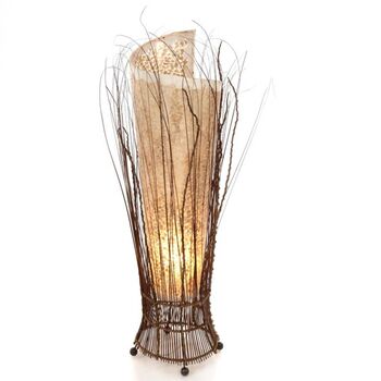 Twig Floor Lamp Handmade Fair Trade Shell Wrapped Floor, 8 of 12